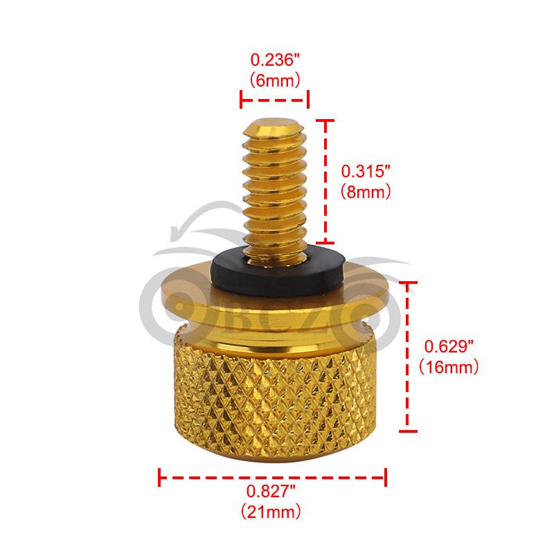 Harley Motorcycle Modified Seat Cushion CNC 6MM Round Screw