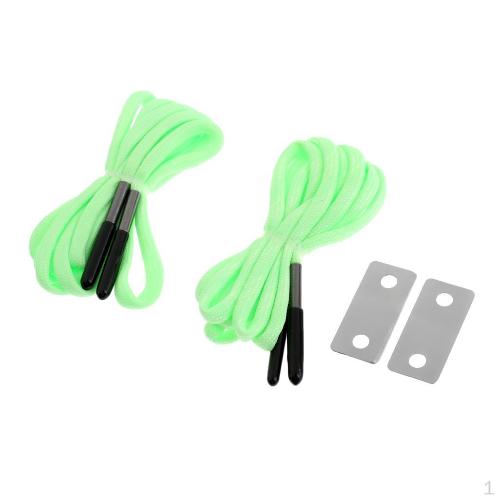 

2 Pieces 53 134cm Hiking Climbing Boot Shoelaces Outdoor Survival Emergency String Ropes Luminous