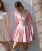 Candini Pink Zip-Up Flare Dress
