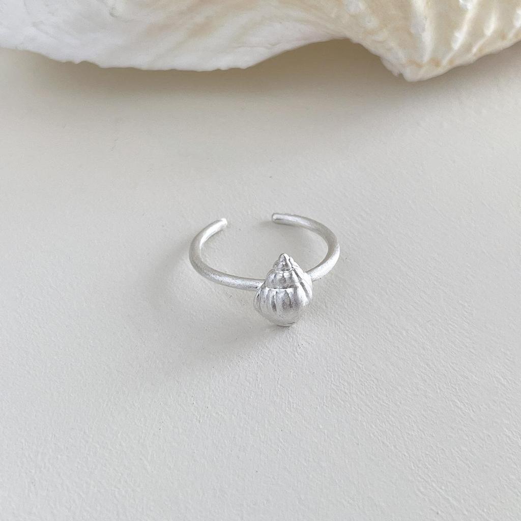 Xiaohongshu 925 Sterling Silver Exaggerated Plain Ring for Women – Simple, Luxurious, High-End Design.