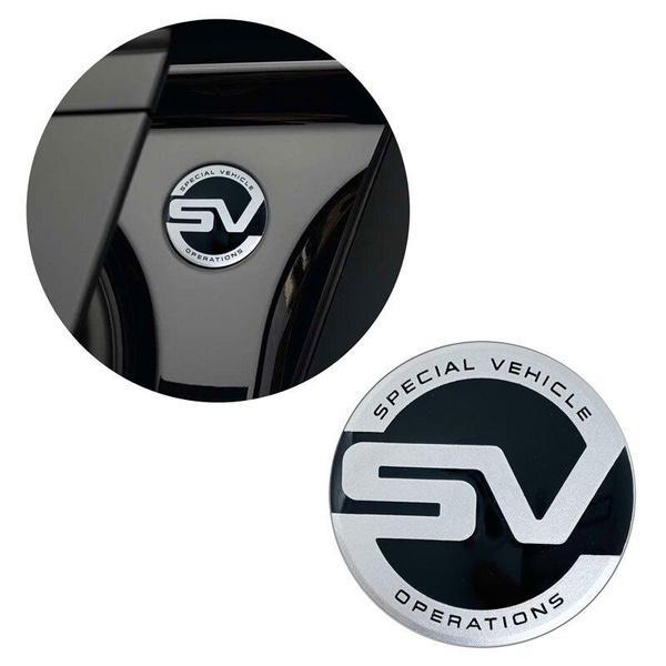 Car Accessories 3D Metal SV Logo Car Body Emblem Badge Sticker For Land Rover Range Rover Evoque Defender 2 Discovery Decor