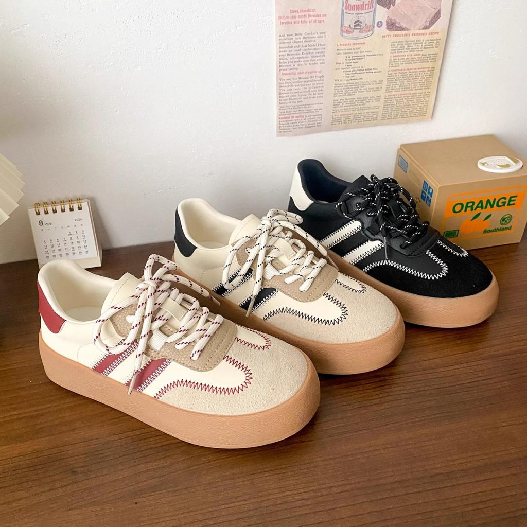 6557 Latex Insole/platform German Training Shoes Women's Shoes Autumn New 2024 Autumn Versatile Casual Sports Shoes Resistant