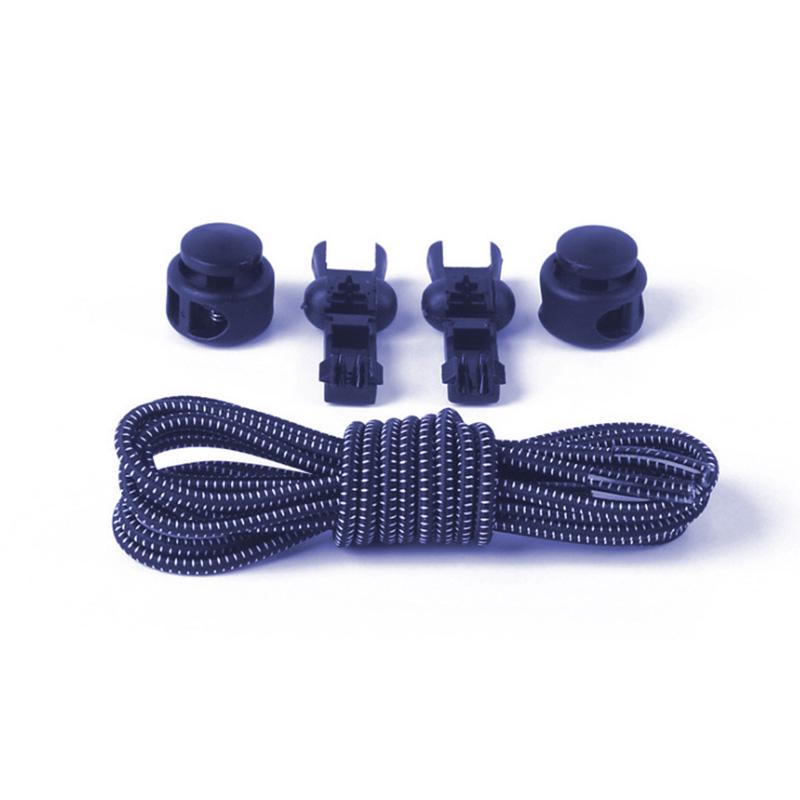 1 Pair Unisex Locking Lazy Shoe Laces with Safety Elastic Sneaker Shoelaces Sport Shoestrings