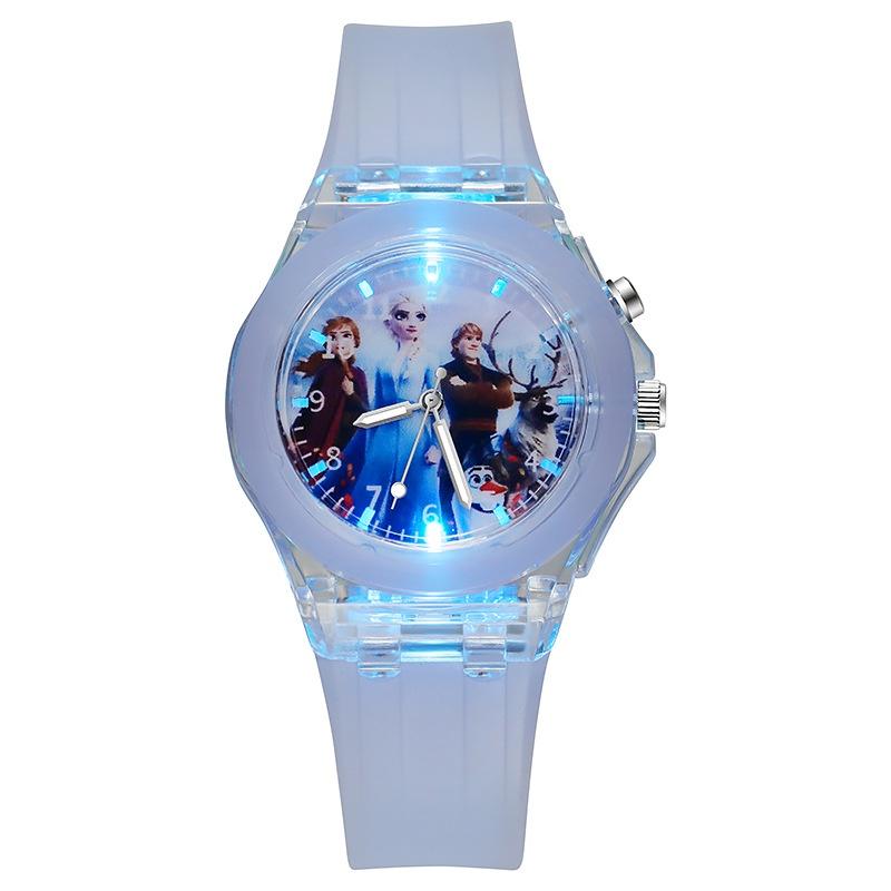 Popular Cartoon Led Silicone Kids Watch Girls' Night Light Glow Watch Wholesale