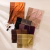 Womens Winter Plaid Scarf With Tassels Long Knitted Wrap Shawl Office Chic Casual Wear