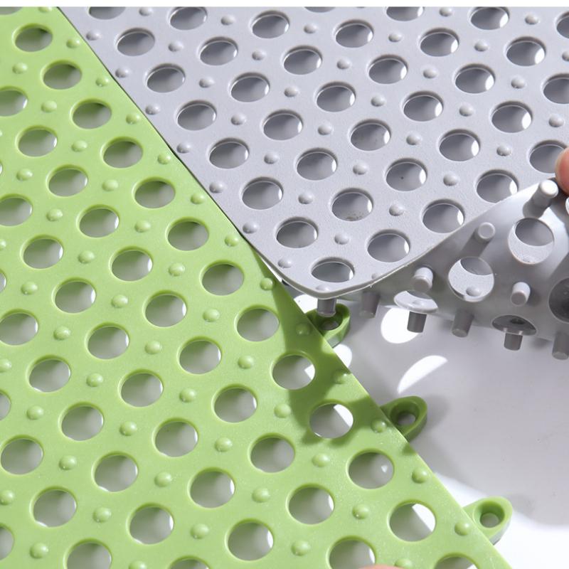 30*30cm Schneidbare Badezimmer Anti-rutsch Matte Badezimmer Große Spleiß Erdung Matte Küche Bad Dusche Bad Toilette Kunststoff Wasserdichte Fußmatte