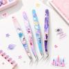 Anti-static Curved Stickers Tweezers High Precision Eyelash Curler  Miniature Scene Stickers