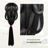 Parrucca Hanfu con Chignon Integrato - Set di Accessori per Capelli Stile Wei Jin: Chignon imbottito per capelli quotidiano e copricapo per costume antico