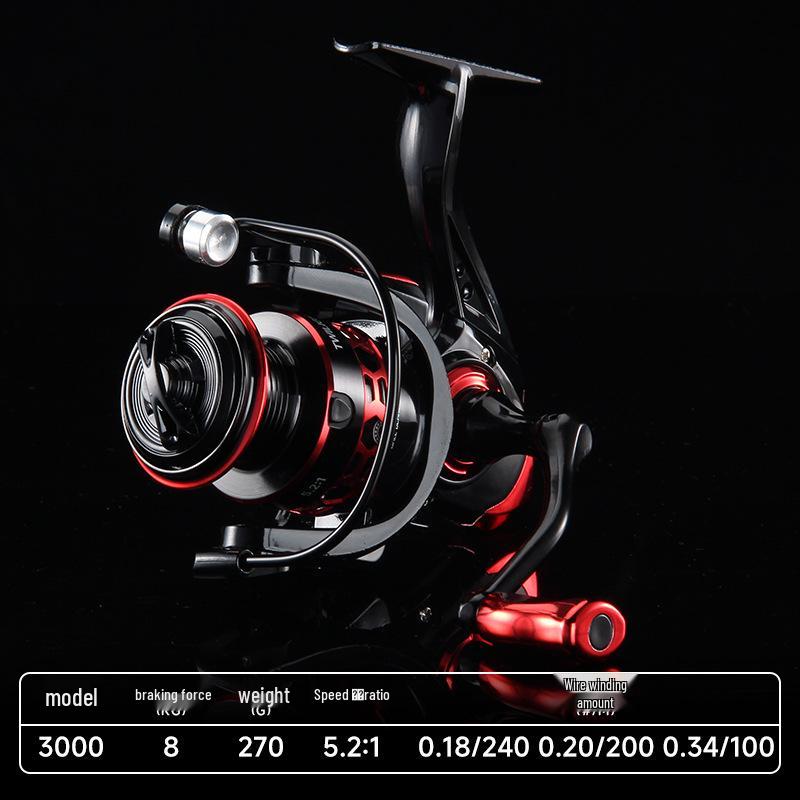 Haotun Zero-Gap Double Handle Spinning Reel: 5.2:1 Long-Cast, Squid & Micro-Object Fishing.