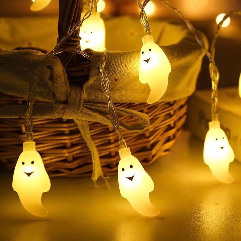 1.5m 10Led Halloween Light String Pumpkin Skull Eye Balls Ghost Festival Party Lantern Trick Or Treat Happy Halloween Day Decor