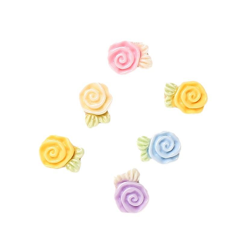 Cartoon DIY Resin Flower Accessories for Jewelry, Hair Clips, and Phone Cases