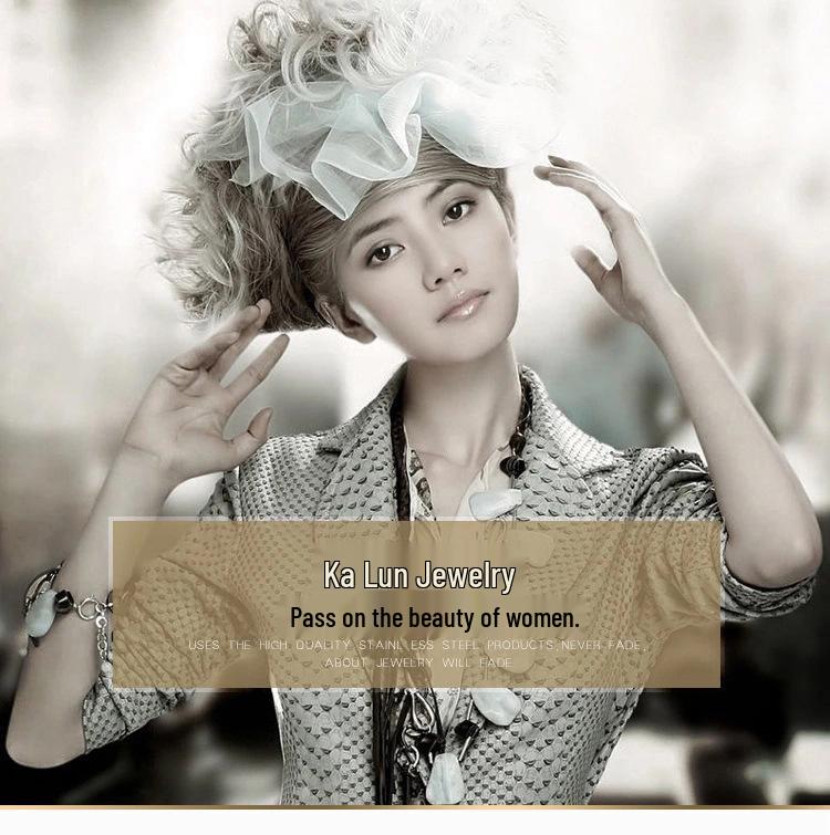 Korean Titanium Steel Crystal Multi-Color Cat's Eye Stone Ring