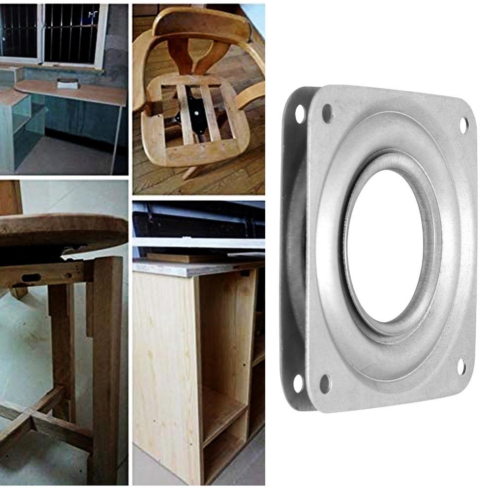 4pcs Square Turntable Replacement Part 360 Degree Rotation Rotating Bearing Plate Recliner Chair