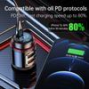 VR Robot PD30W+QC 3.0 Bluetooth 5.4 Araba MP3 Çalar FM Verici Kablosuz Eller Serbest U Disk Oynatıcı USB Araba Hızlı Şarj Adaptörü