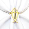 4PCS Iron Cross Napkin Rings Vintage Table Napkin Holder Dining Table Napkin Buckle  Banquet Dinner
