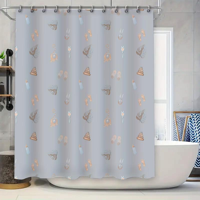 

Adorable Animal Print Shower Curtain with Black Border Modern Decor for Bathroom Perfect Gift Idea Available in Various Sizes 90x180cm