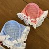 Elegant Triangled Head Kerchief Headbands Hairband Cute Checkered Hair Accessory