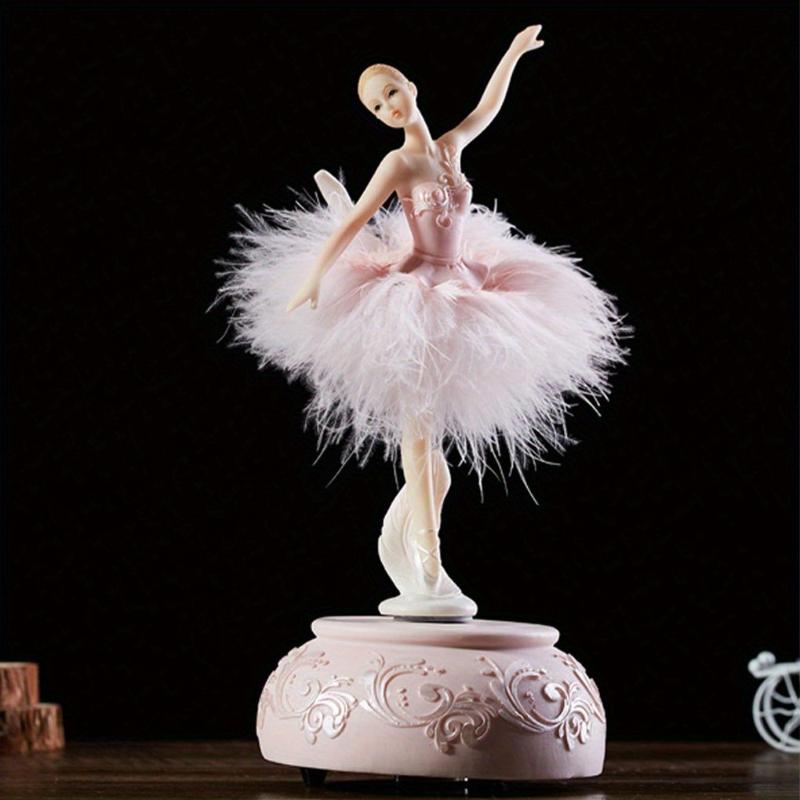 1Pc Rotating Ballet Music Box - Elegant Dance Girl's Desktop Handicraft Figurine Box Friend's Wedding Birthday & Christmas Gift