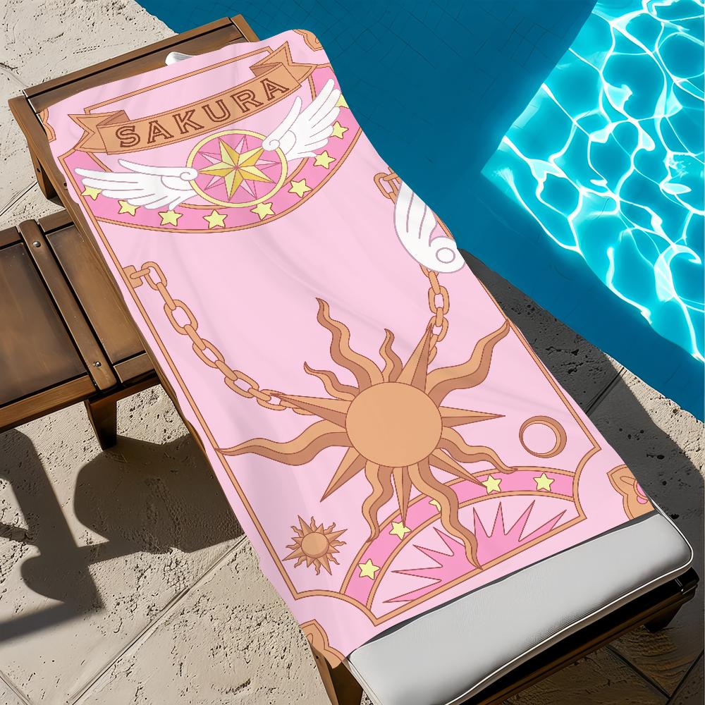 C-cardcaptor Cute S-sakura Towel Beach Quick Dry Soft Pool Towels Gift for Travel Gym Shower Camping Sports