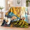 Howl's Moving Castle Flannel Throw Blanket Soft Warm Cozy For Sofa Bed Indoor Home Bedroom Use
