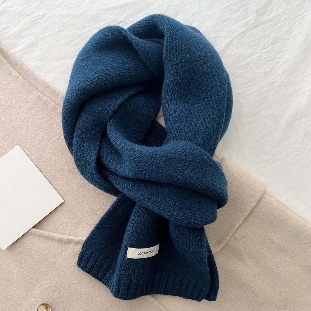 Soft Long Thickened Neckscarf Cold-proof Winter Warmer Scarf Large Knitting Wool Scarf  Autumn