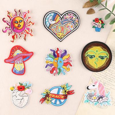 Embroidered Cloth Badge Patch Sticker Sun Flower Unicorn Clothing Accessories Embroidered Cloth Sticker