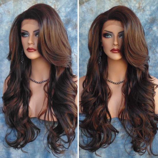 Women Long Wavy Curly Hair Cospaly Costume Full Wigs Hair Extension