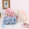 Cute Pink Plush Pen Case With Spacious Design For Girls Stationery Organizer For School Use