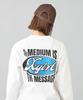 Casual Oval and Message Logo Long Sleeve White X-girl Tee, Women's,