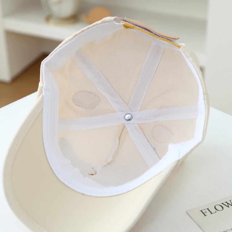 Koreanischer Stil Kinder Frühling Flacher Schirmhut - Jungen Persönlichkeit, Mädchen Niedlicher Sonnenschutz, Kleiner Bär Baseballkappe