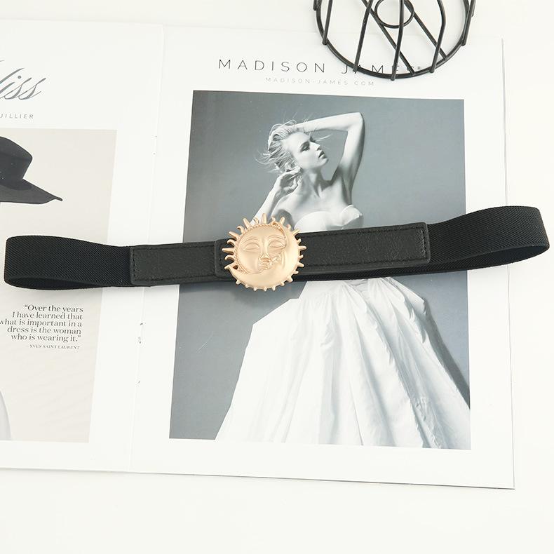 Elastic Elastic Coat Belt Accessories Decorative Dress Suit Waist Seal Women Autumn Winter Tide Summer Black