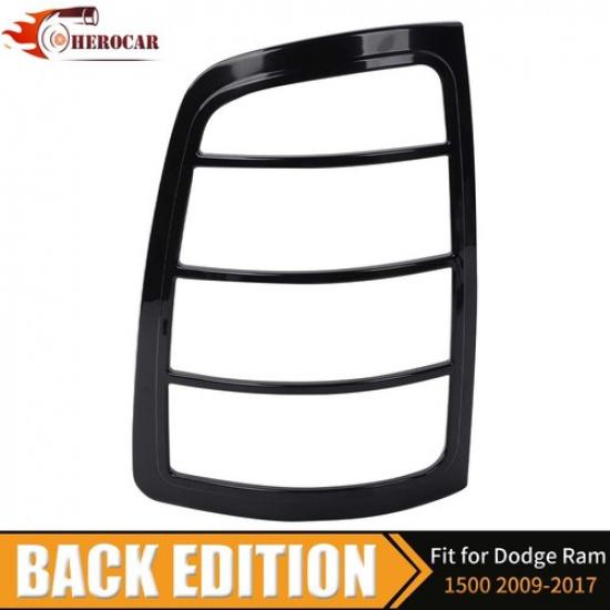 Glänzend Schwarze Rückleuchtenabdeckung Rückleuchten Schutz für 09-18 Dodge Ram