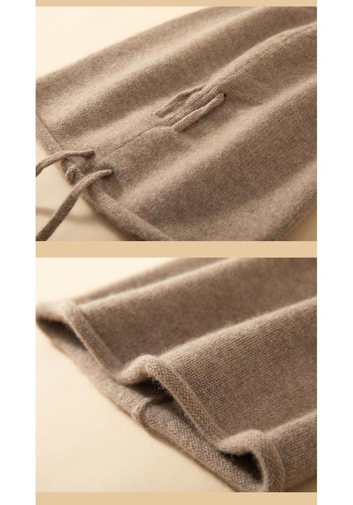 100% Cashmere Women's Elegant Turban Hat - Soft, Warm, Versatile for Autumn & Winter