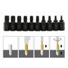 10pcs Professional Screw Extractor Kit with Alloy Steel Extractors and Easy Out Drill Bits for Damaged Screw Removal