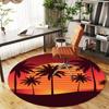 1pc palm trees sunset Round Chair mat Area Rug - Non-Slip, Floor Mat for Office, Bedroom, and Indoor Decor c1125340