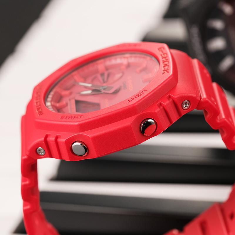 Casio G-Shock Youth Series Waterproof Sports Quartz Watch Resin Strap Men Watches Red GA-2100-4APR