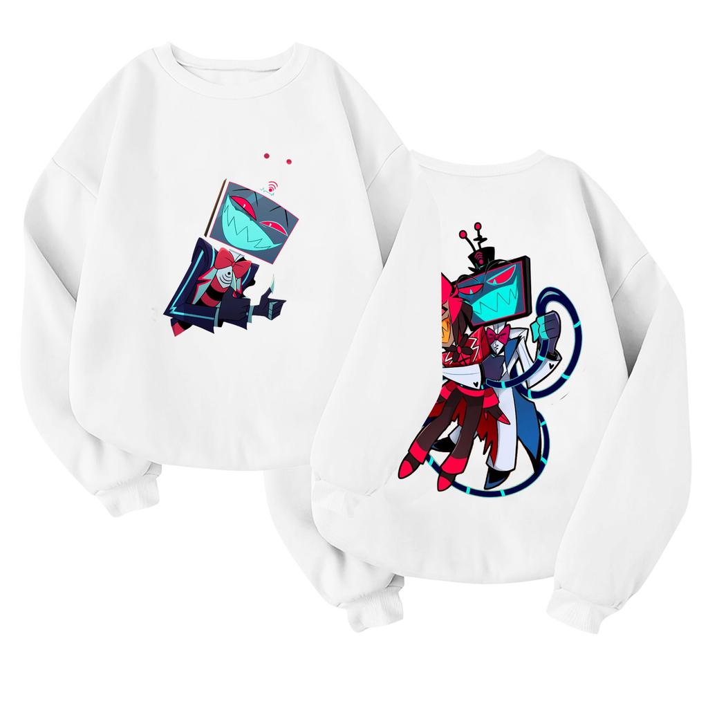 Children's Fashionable Lightweight Long-sleeved Round Neck Pullover With Pockets Printed Pullover