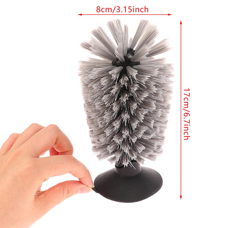 Sink Water Bottle Cleaning Brush Glass Cups Goblet Mugs Cleaner Strong Suction Lazy Use Clean Brush For Cup Glass Bar Home Tools