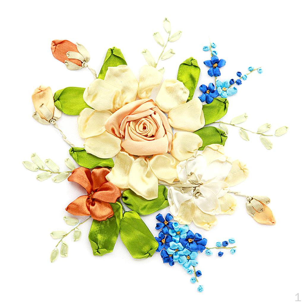 

Ribbon Embroidery Stitch Diy Handmade Bouquet Murals Kunst Und Skulpturen 04