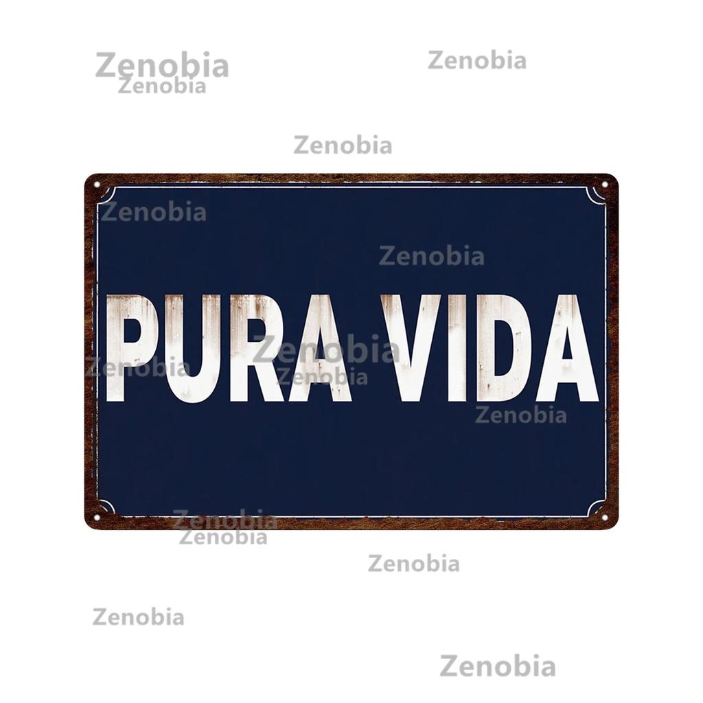 Zenobia Home Decor Spanish Sign Vintage Metal Poster Bar Pub Club Hogarena Bano Man Cave Wall Art Iron Painting Decorative Plate