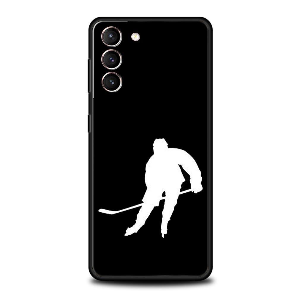 Phone Case For Samsung Galaxy S24 S23 Ultra S22 S21 S20 FE 5G S10 S10E S9 Plus S8 Soft Silicone Black Cover Ice Hockey Rink