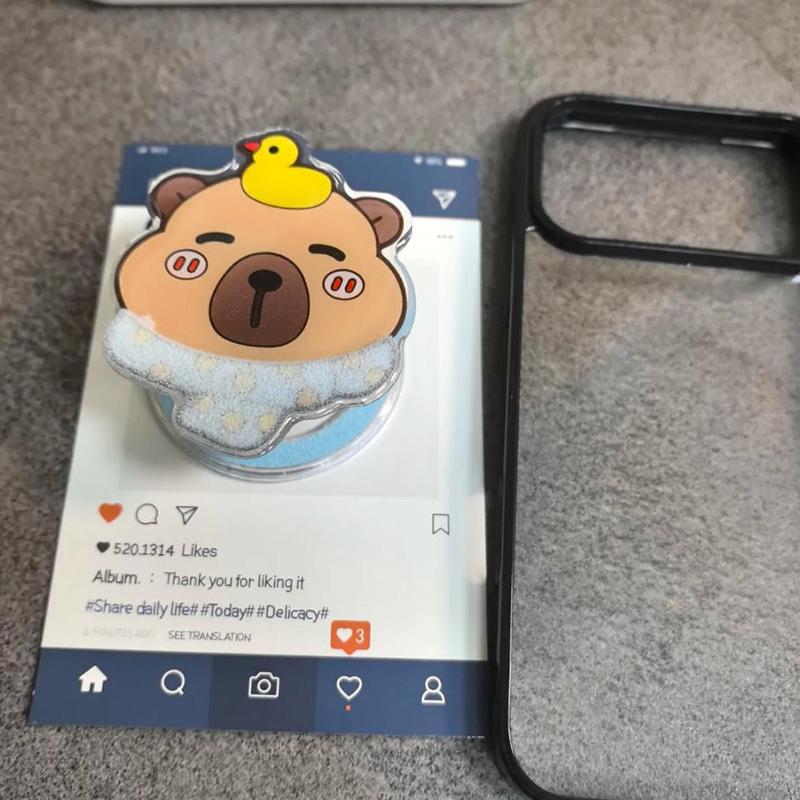 Ins Latest 3D Animation Capybara Magnetic Phone Holder For Ring Finger Expanding Stand Mobile Phone Accessories