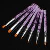 Premium 7pcs Uv Gel Nail Art Brush Set Ideal For Salon And Home Use