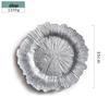 Silver Snowflake Irregular Glass Serving Plate