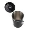 Coffee Canister 1800ml 304 Stainless Steel Window Design One Way Vent with Spoon Airtight Coffee Container for Coffee