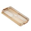 Large Capacity Water Drainage Tea Tray Plastic Material Tea Cup Drain Tray  Home Living Room