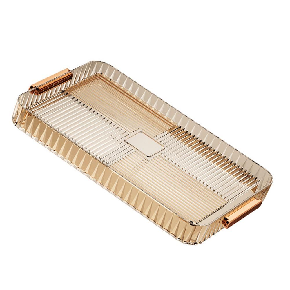 Large Capacity Water Drainage Tea Tray Plastic Material Tea Cup Drain Tray  Home Living Room