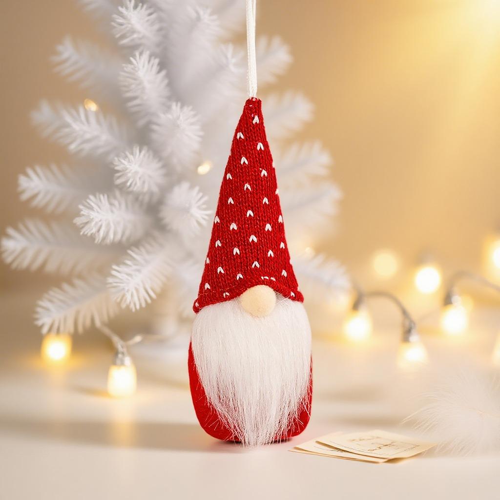 Christmas Pendant Ornament Faceless Christmas Tree Ornament Christmas Hanging Decoration Plush Holiday Hanging Ornament