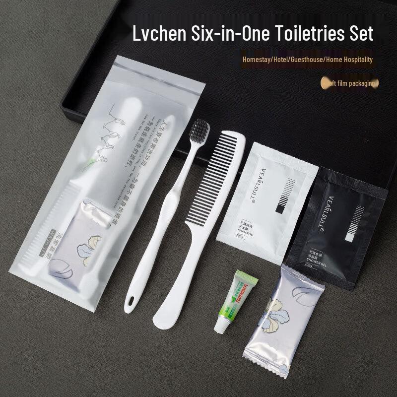 

VAKADA Disposable 6-in-1 Hotel Toiletries Set, 100 Count