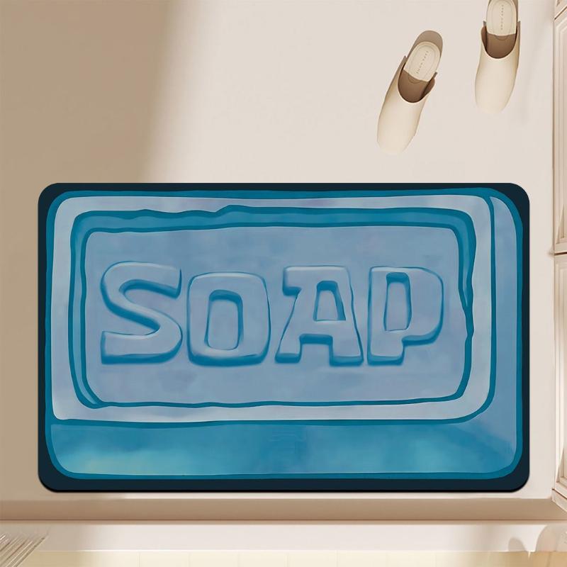Cute Bread Bathroom Diatom Mud Absorbent Floor Mat Toilet Toilet Door Non-slip Foot Mat Toilet Shower